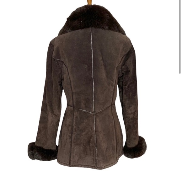 Vintage Marvin Richards fox fur & suede coat, S - Picture 2 of 9